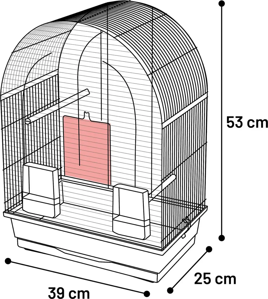 Flamingo Parkietenkooi Klara 1 - Brons/Zwart