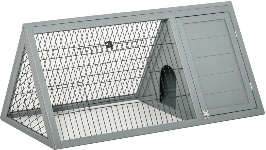 Pawhut Konijnenhok Vurenhout 116x62x52cm
