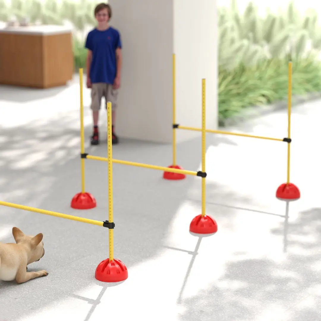 Pawhut Agility Set Honden 4-delig - 4 Hindernissen - Geel