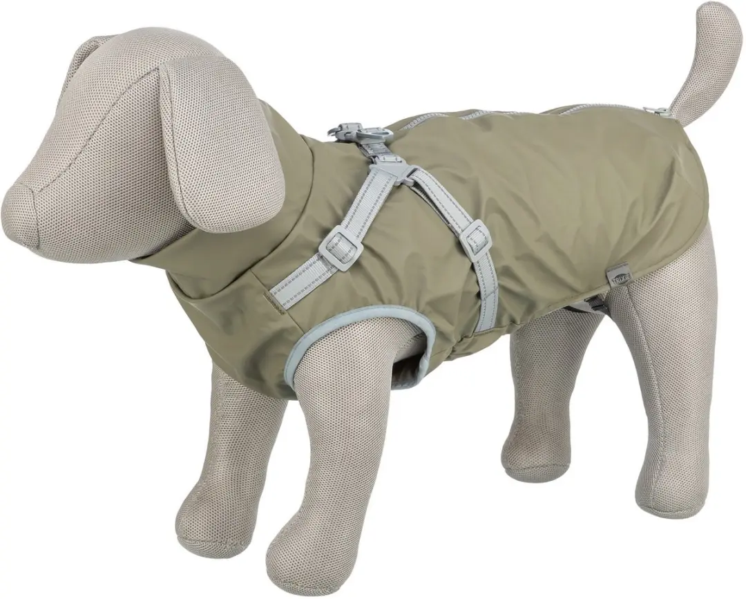 Trixie Regenjas Hond 36cm - Olijfgroen - Waterdicht Reflecterend