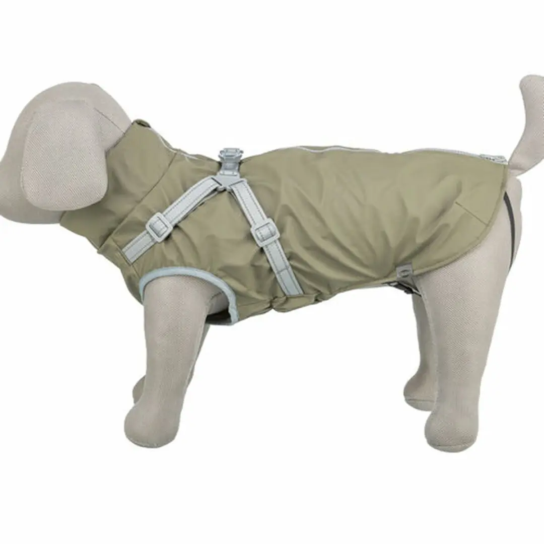 Trixie Regenjas Hond 36cm - Olijfgroen - Waterdicht Reflecterend