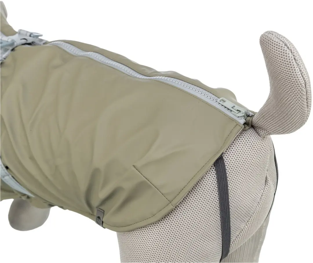 Trixie Regenjas Hond 36cm - Olijfgroen - Waterdicht Reflecterend
