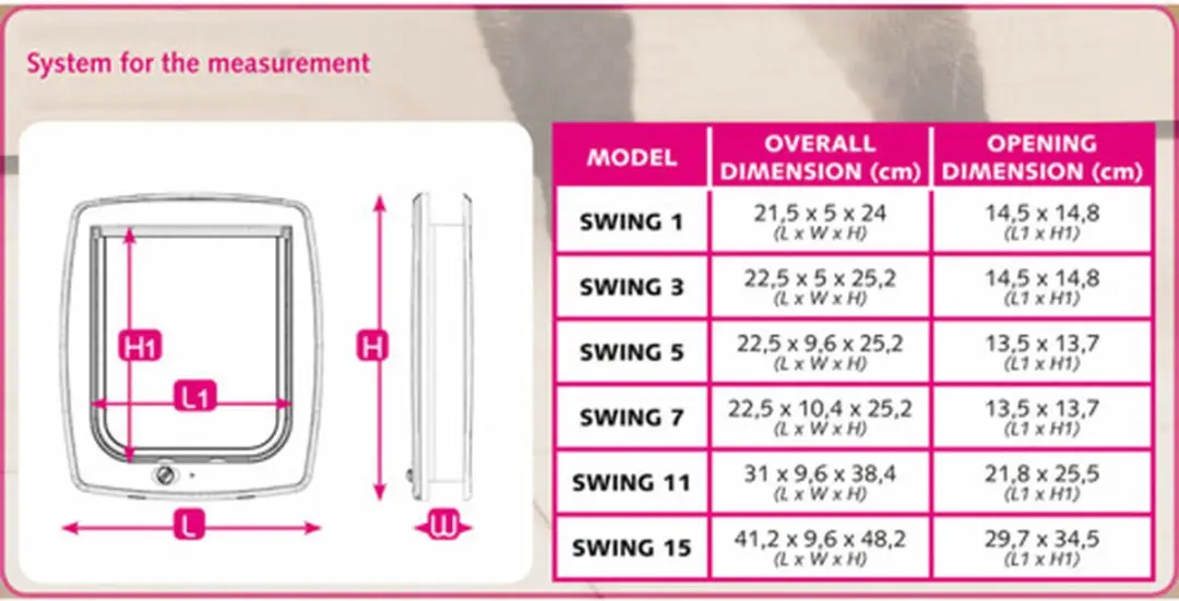 Ferplast Swing Poezendeur Wit - 22,5x9,6x25,2cm