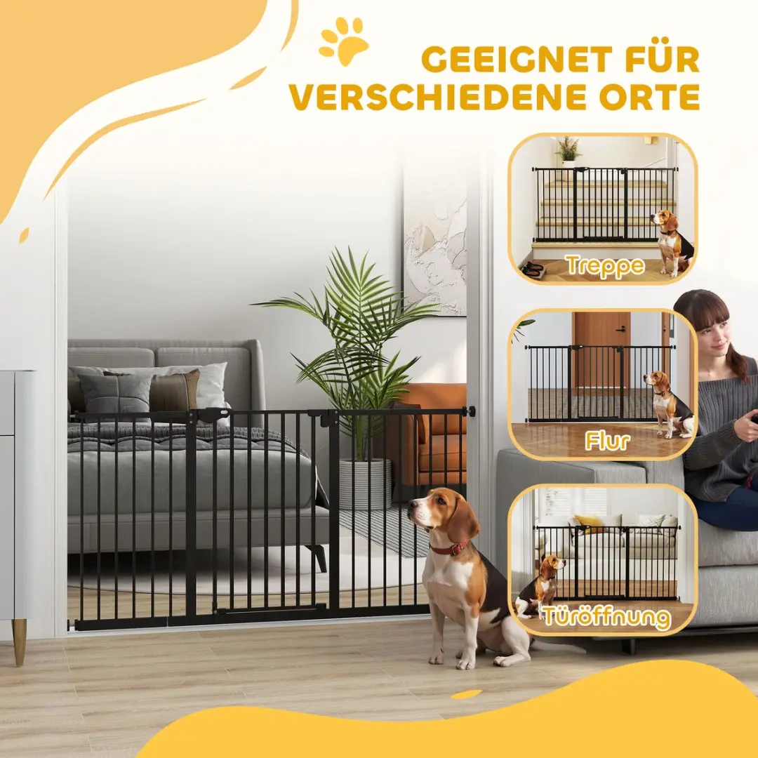 Pawhut Veiligheidshek Deur - Zwart
