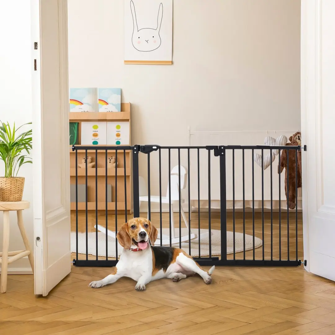 Pawhut Veiligheidshek Deur - Zwart
