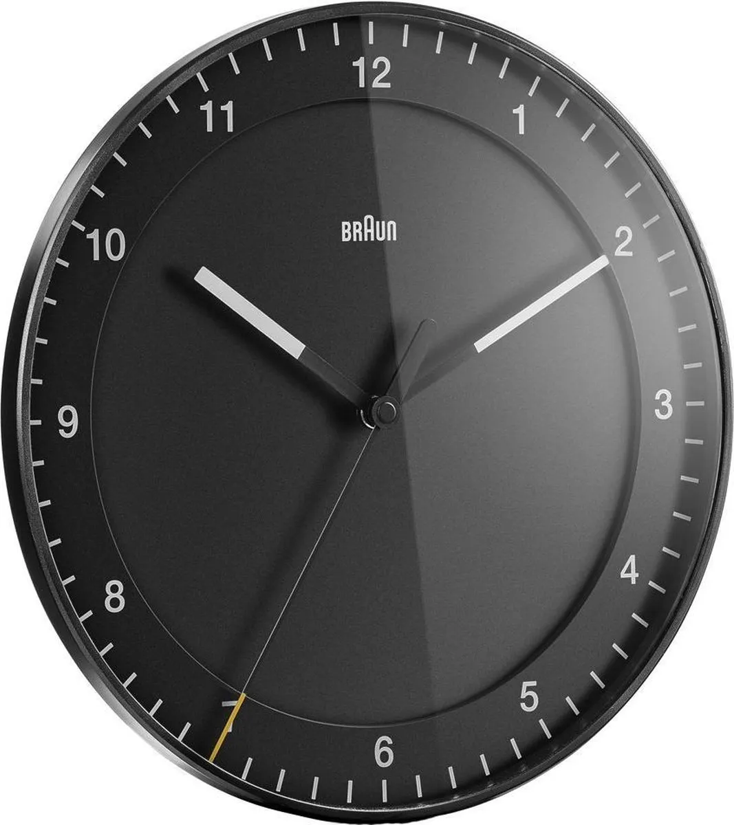 Braun BC17B Wandklok - Analoog - 30cm - Zwart