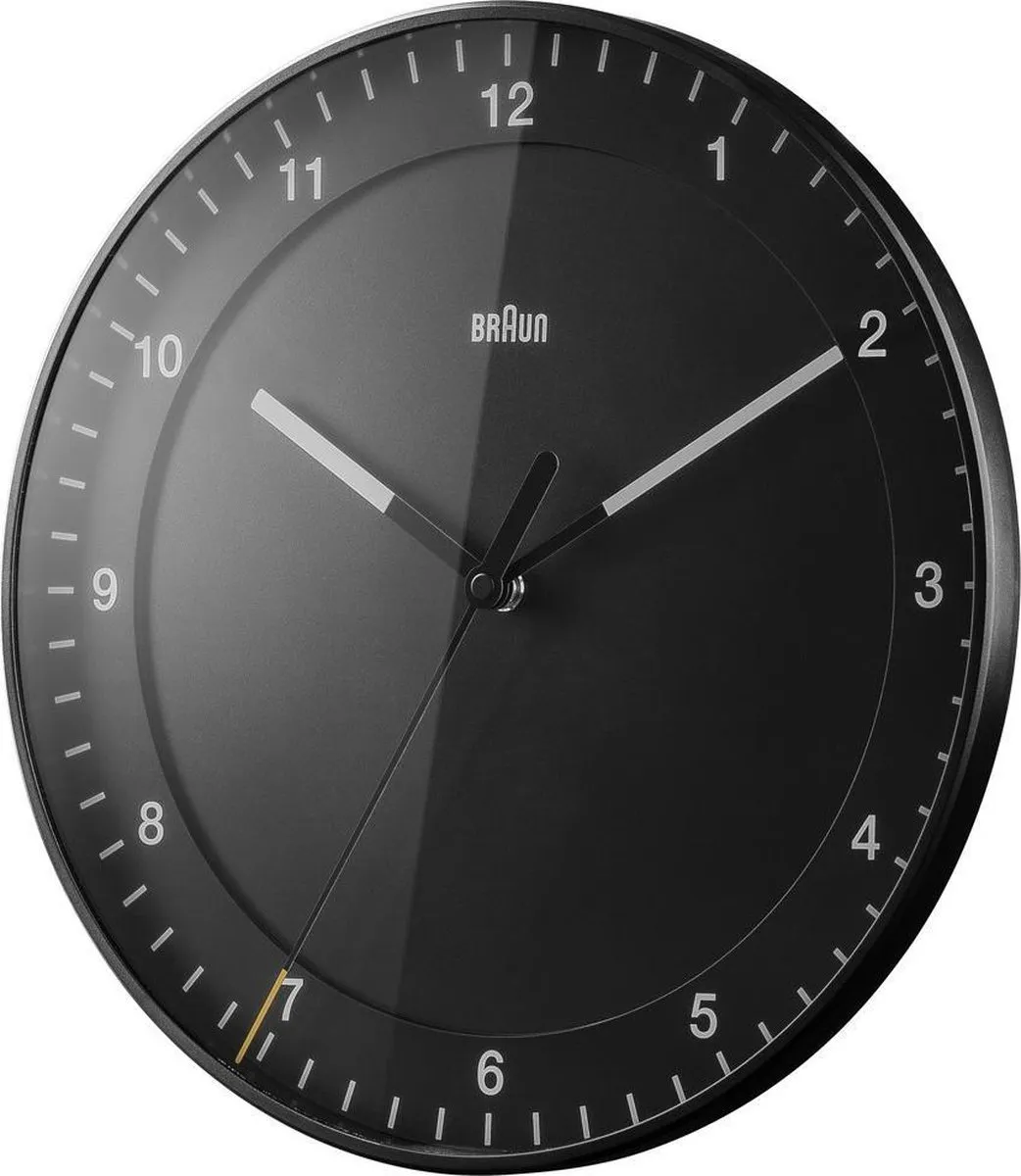 Braun BC17B Wandklok - Analoog - 30cm - Zwart