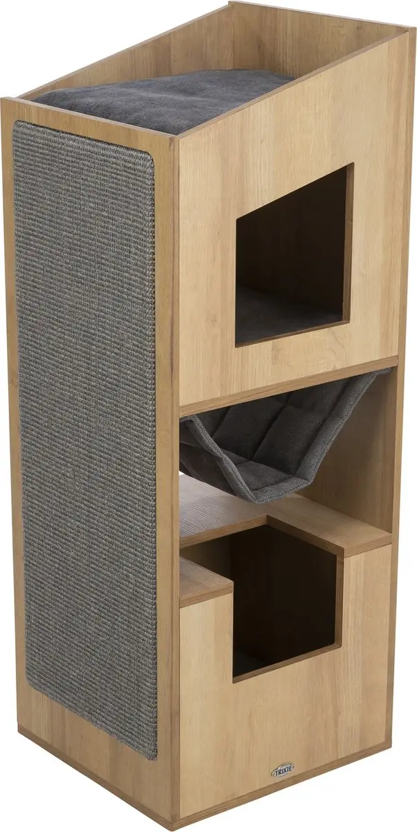 Trixie Citystyle Katentoren 105cm - 4 Ligplekken - Bruin/Grijs - afbeelding 6 van 6