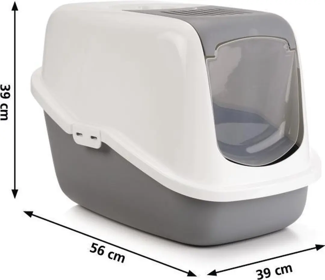 Savic Nestor Kattenbak Inklapbaar - 56x39x38,5cm - Grijs/Wit