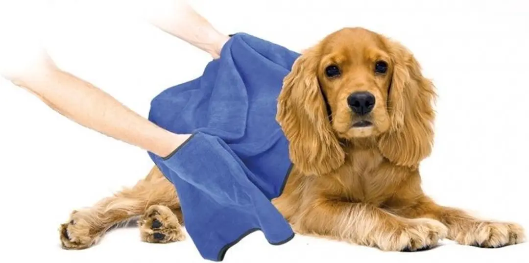 Duvo+ Hondenhanddoek 70x100cm - Blauw