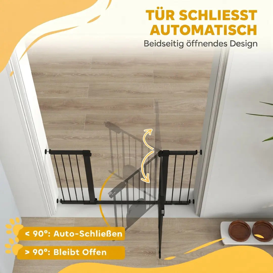 Pawhut Huisdierenhek ABS Staal 75-131L x 2B x 76Hcm - Zwart