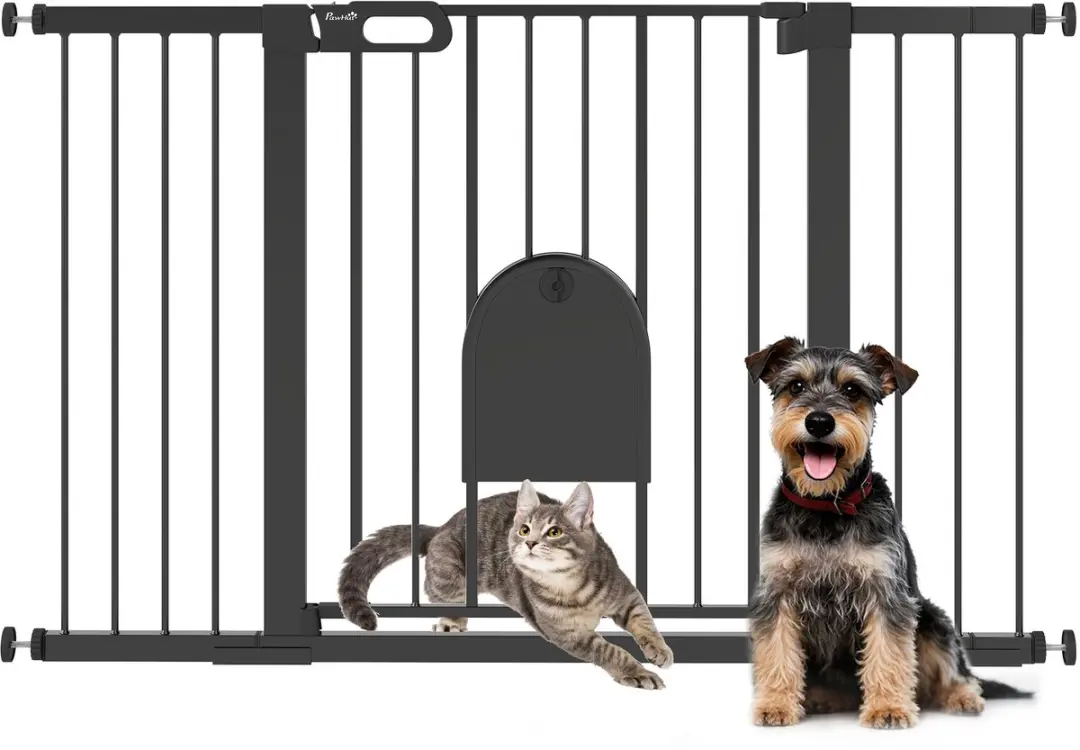 Pawhut Huisdierenhek ABS Staal 75-131L x 2B x 76Hcm