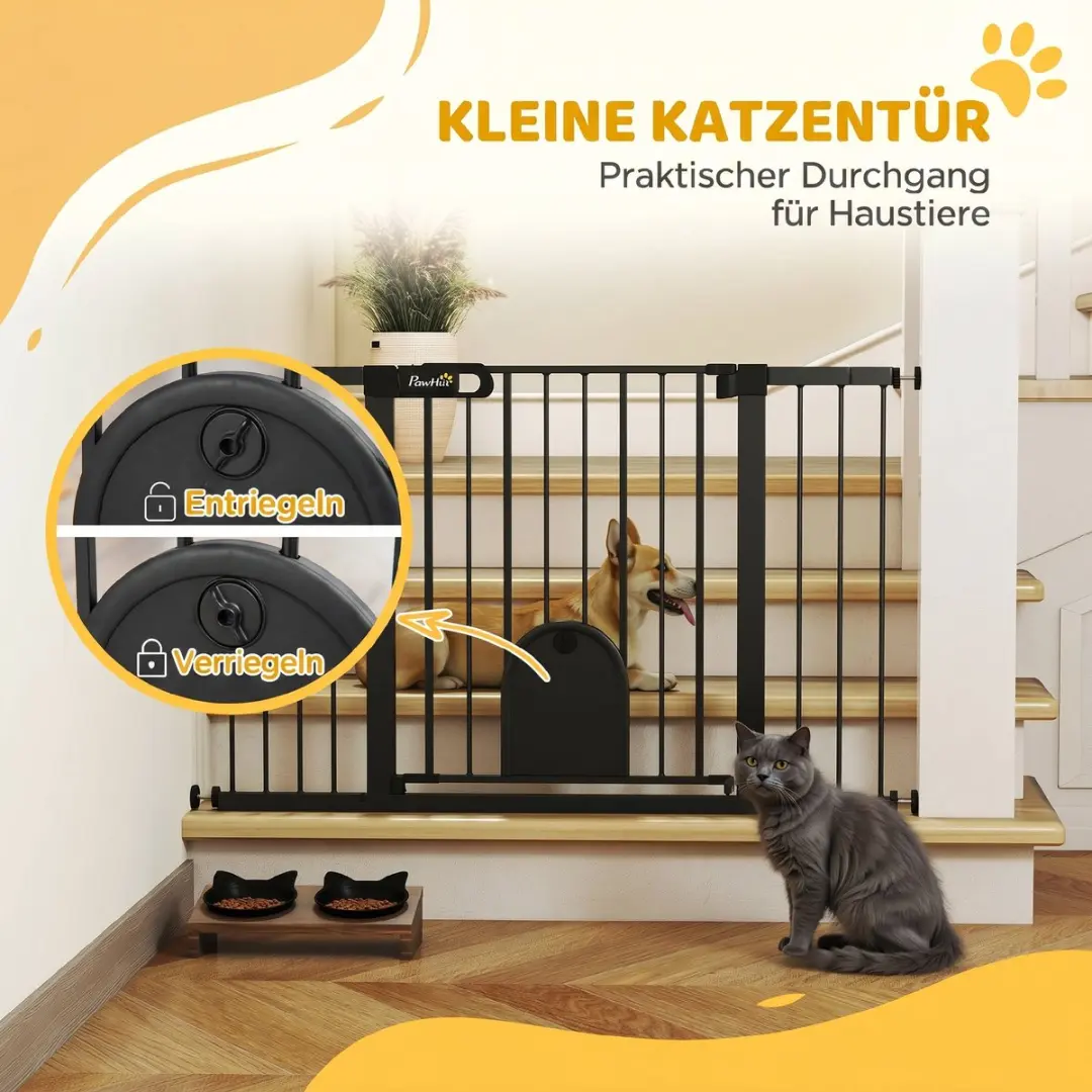 Pawhut Huisdierenhek ABS Staal 75-131L x 2B x 76Hcm - Zwart