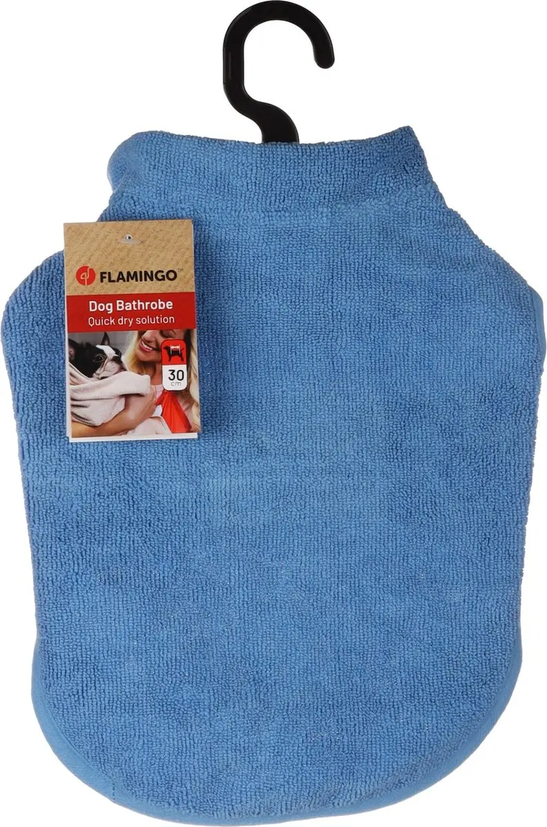 Flamingo Nemo Badjas Honden Blauw S - afbeelding 6 van 6