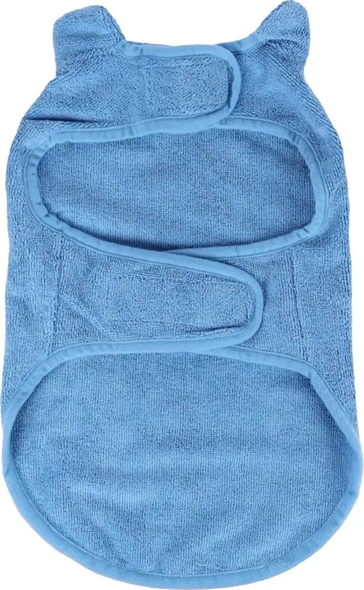 Flamingo Nemo Badjas Honden Blauw S