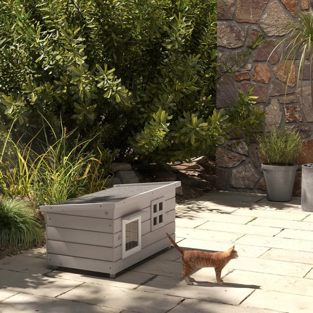 Pawhut Kattenhuis D30-503 - Bont - afbeelding 6 van 6