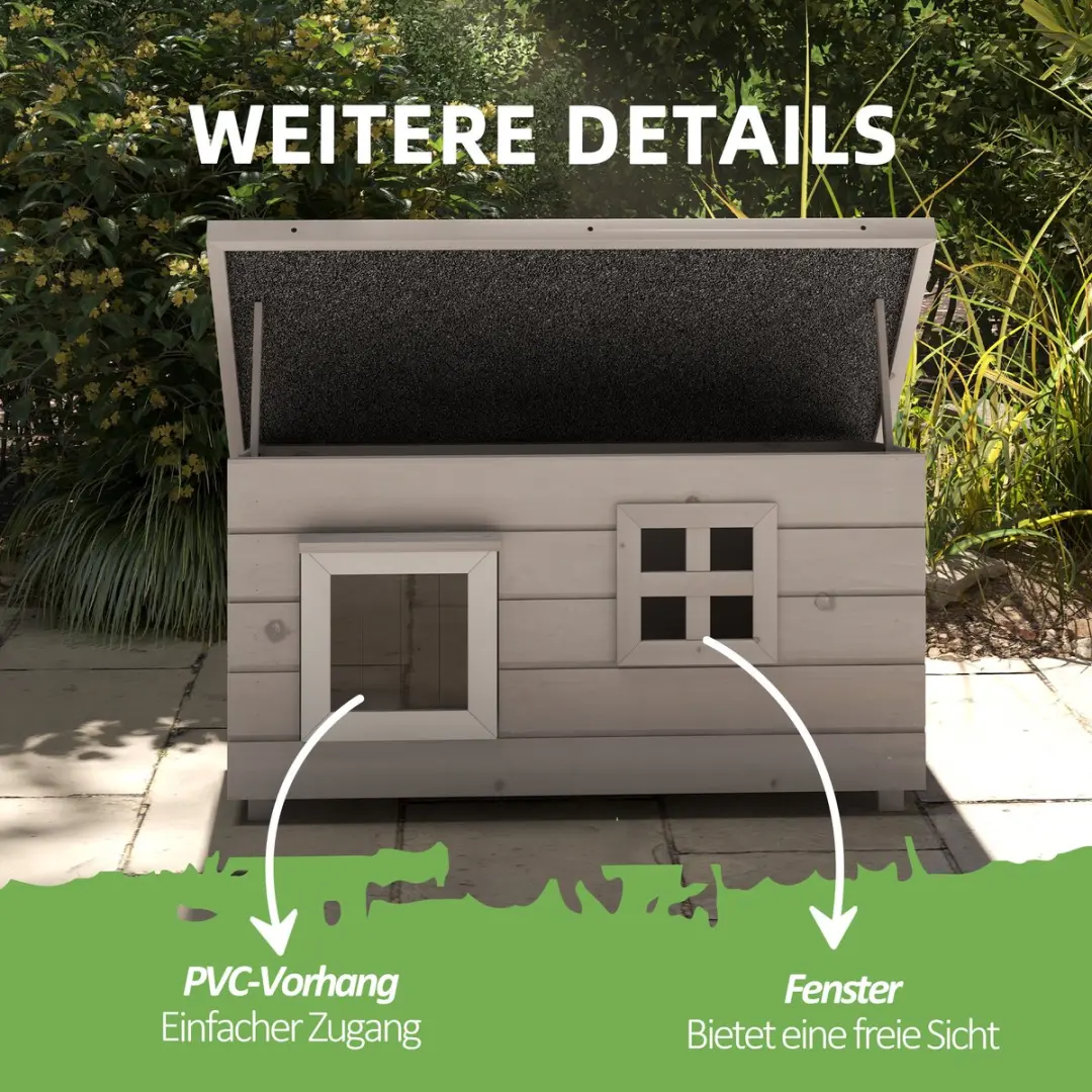 Pawhut Kattenhuis D30-503 - Bont