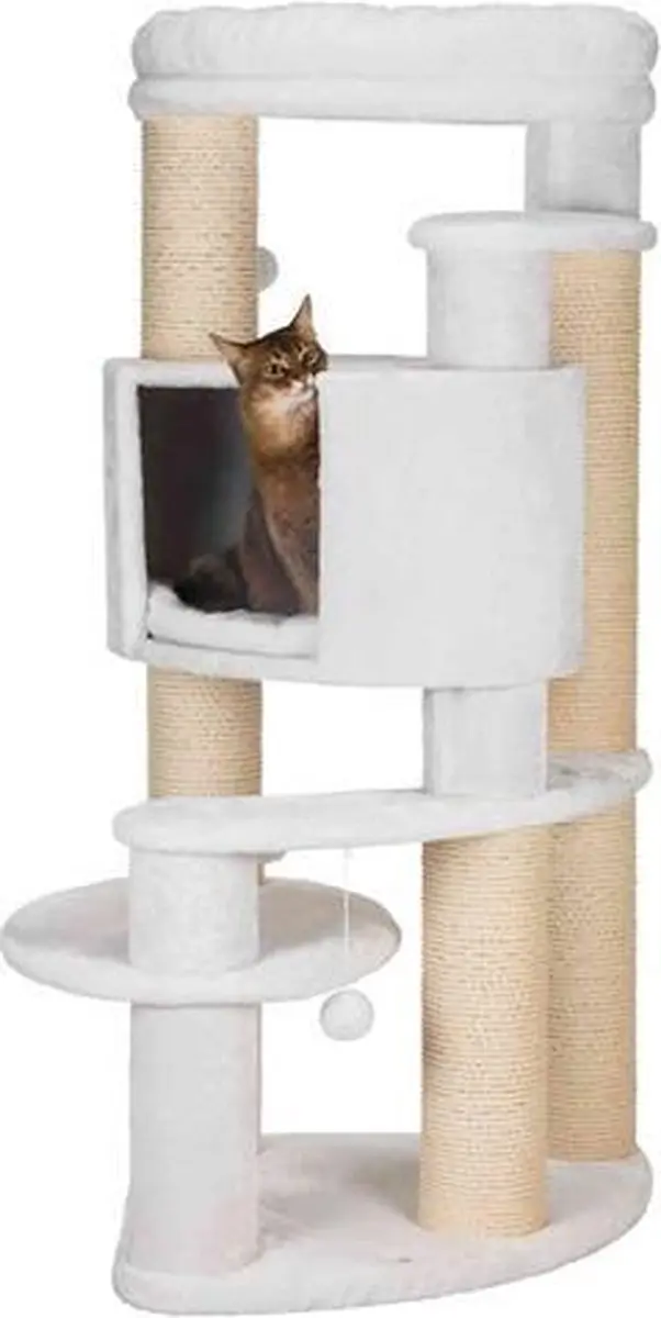 Trixie Zita XXL Krabpaal - 3 Niveaus - 64x64x147cm - Beige/Wit