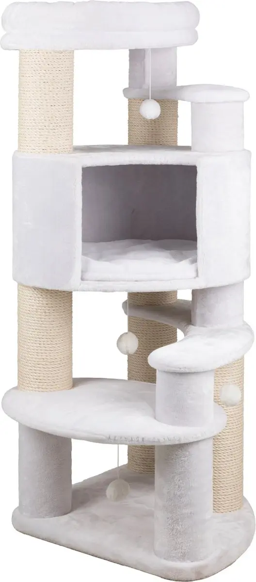 Trixie Zita XXL Krabpaal - 3 Niveaus - 64x64x147cm - Beige/Wit