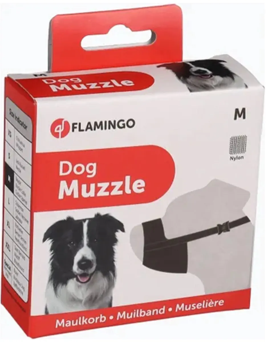 Flamingo Ned Muilband Honden - Zwart L 60-89cm - afbeelding 6 van 6