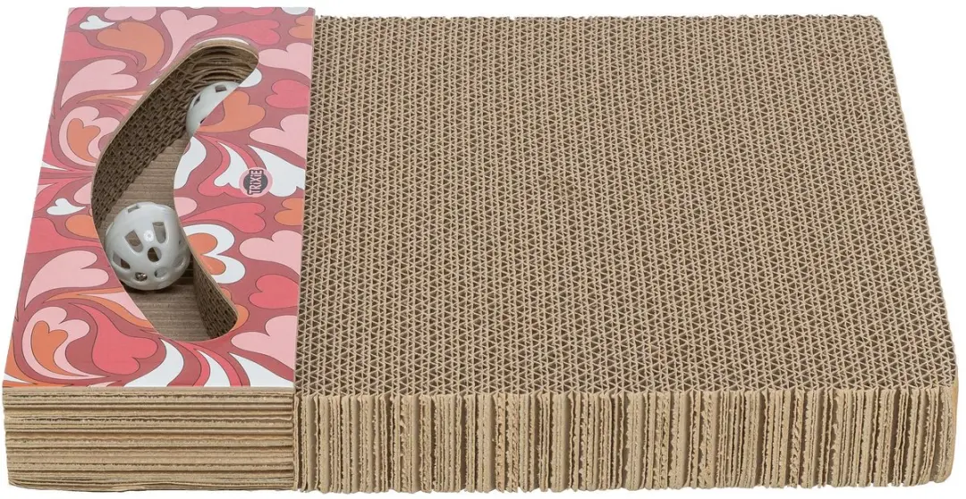 Trixie Krabplank Hartjes Karton Rood 38x30x5cm