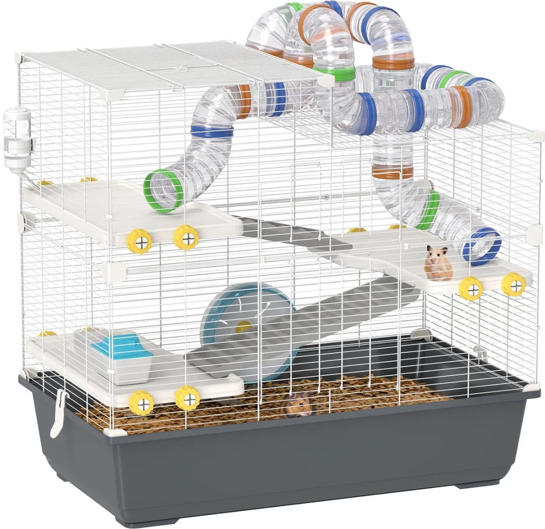 Pawhut Hamsterkooi 78x45x73cm