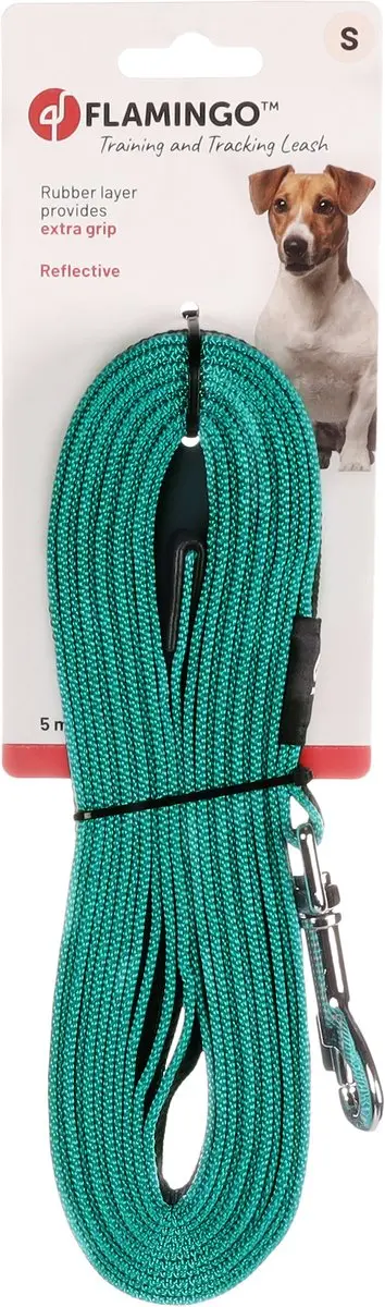 Flamingo Xeno Trainingslijn Honden 5m 20mm - Turquoise