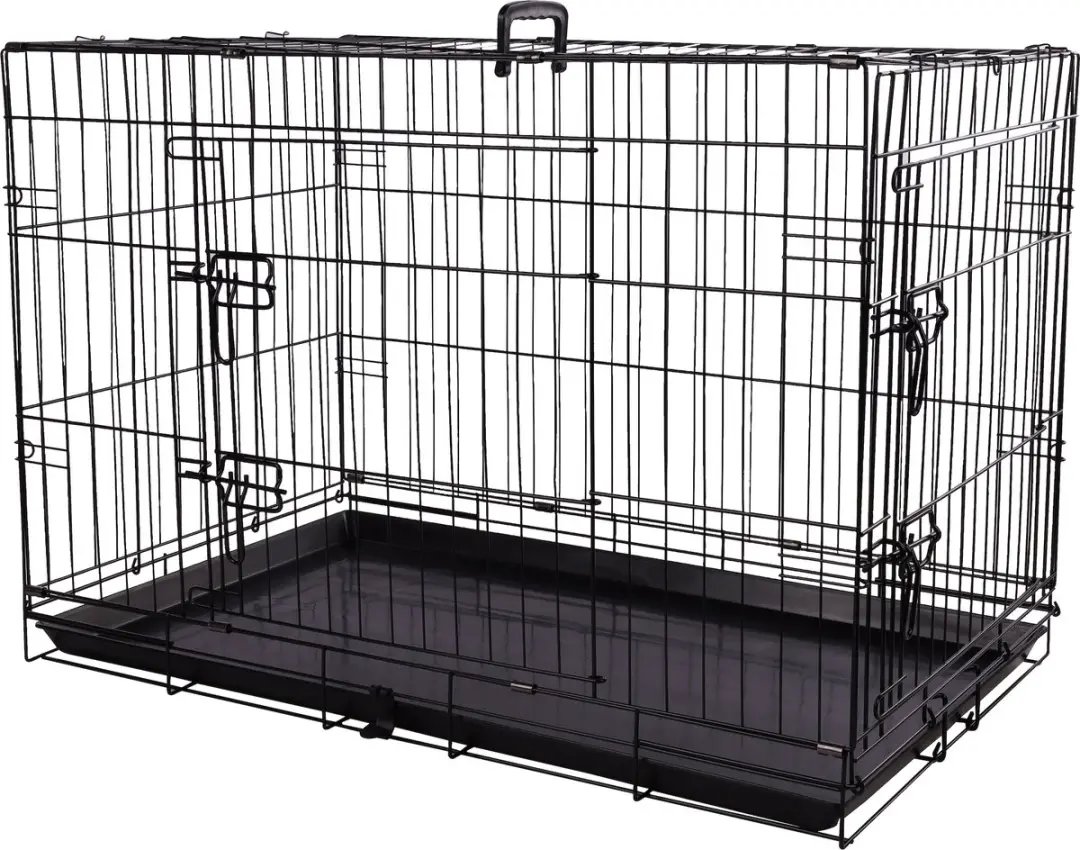 Flamingo Hondenbench L Opvouwbaar - 92x56x64cm - Zwart