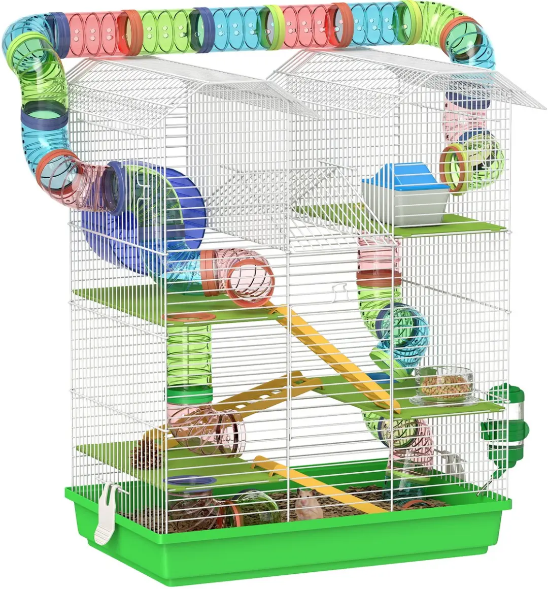 Pawhut Hamsterkooi 47x30x59cm