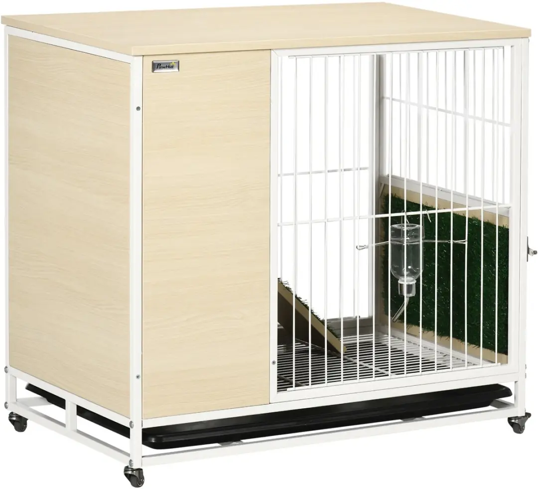 Pawhut Konijnenhok Eik 78x52.5x76.5cm