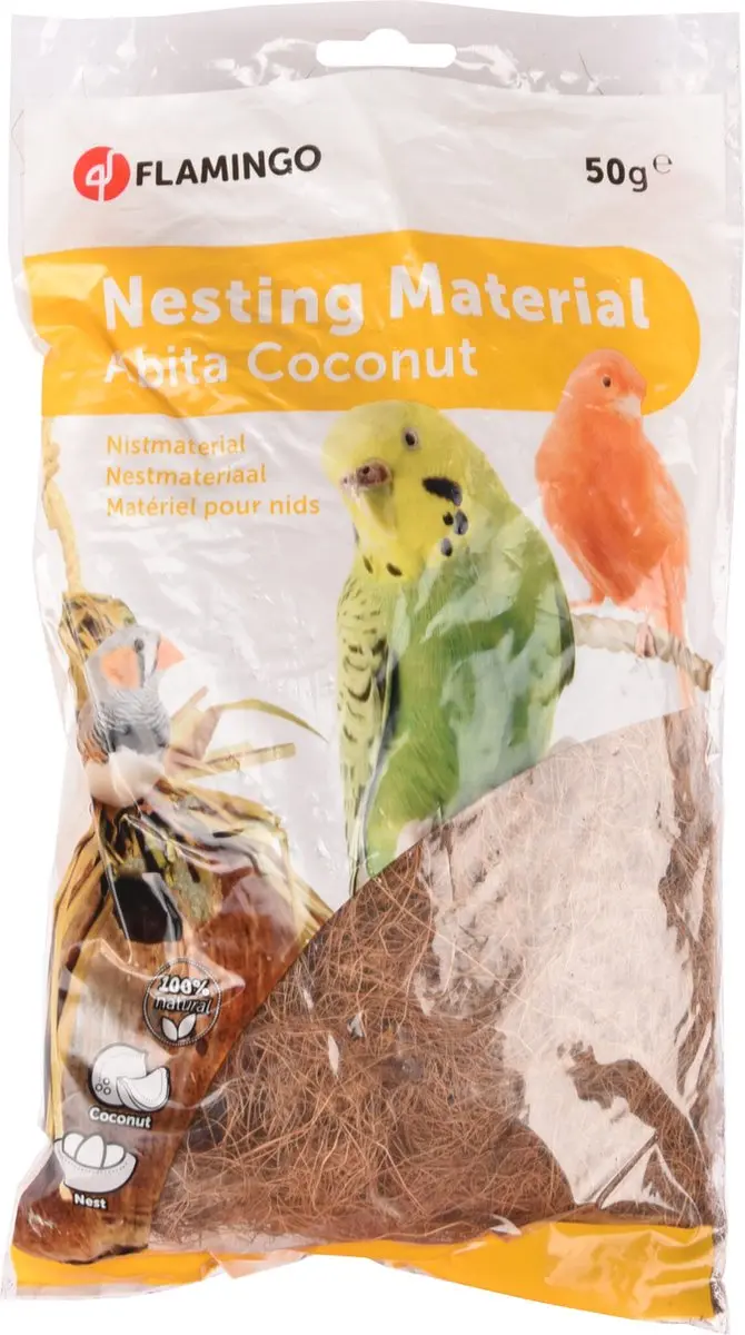 Flamingo Vogel Nestmateriaal Kokosvezels 500g
