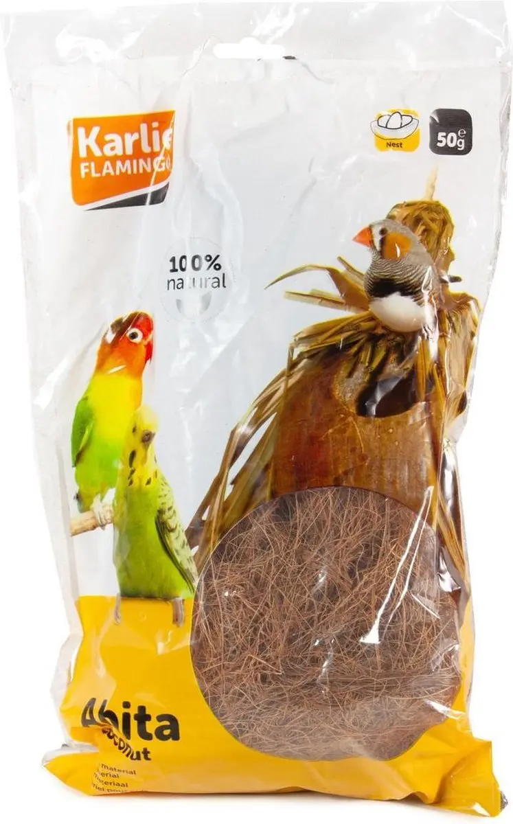 Flamingo Vogel Nestmateriaal Kokosvezels 500g
