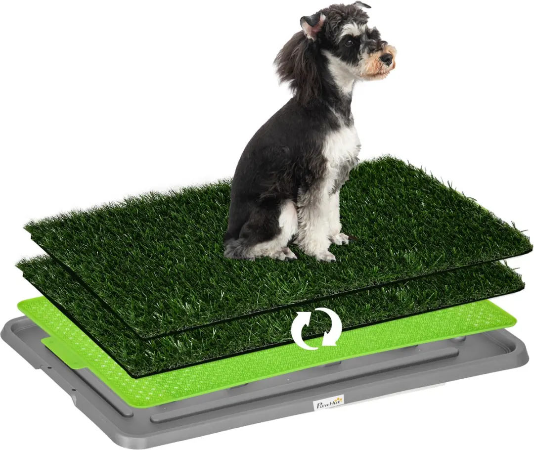 Pawhut Hundetoilette met Gras 67x41cm