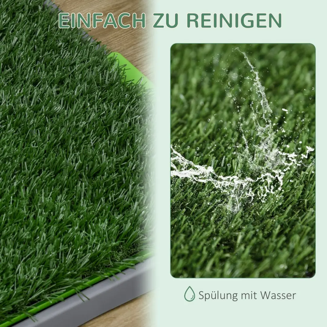 Pawhut Hundetoilette met Gras 67x41cm - 3 Stuks - Groen