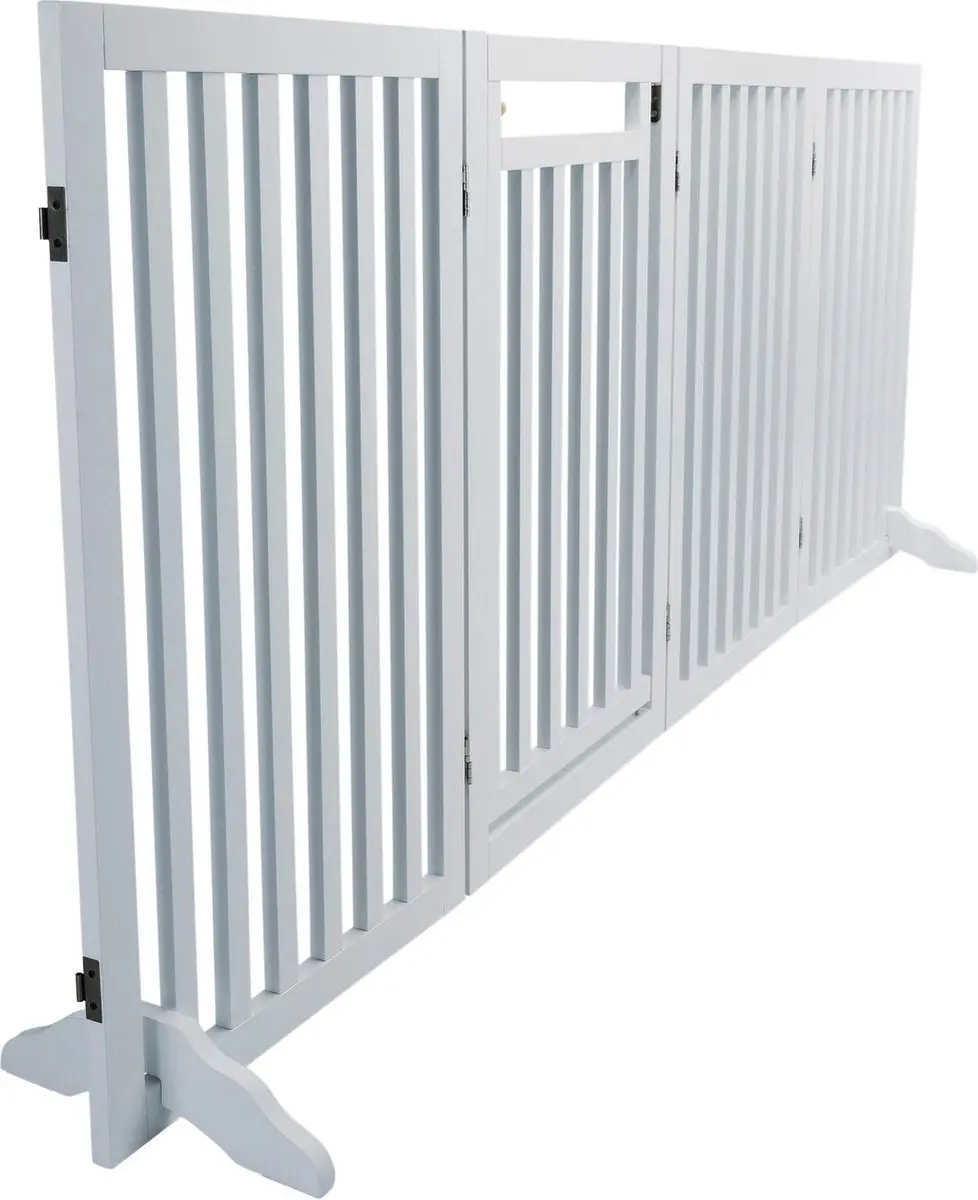 Trixie Hondenhek Met Deur Wit 60-160x81cm