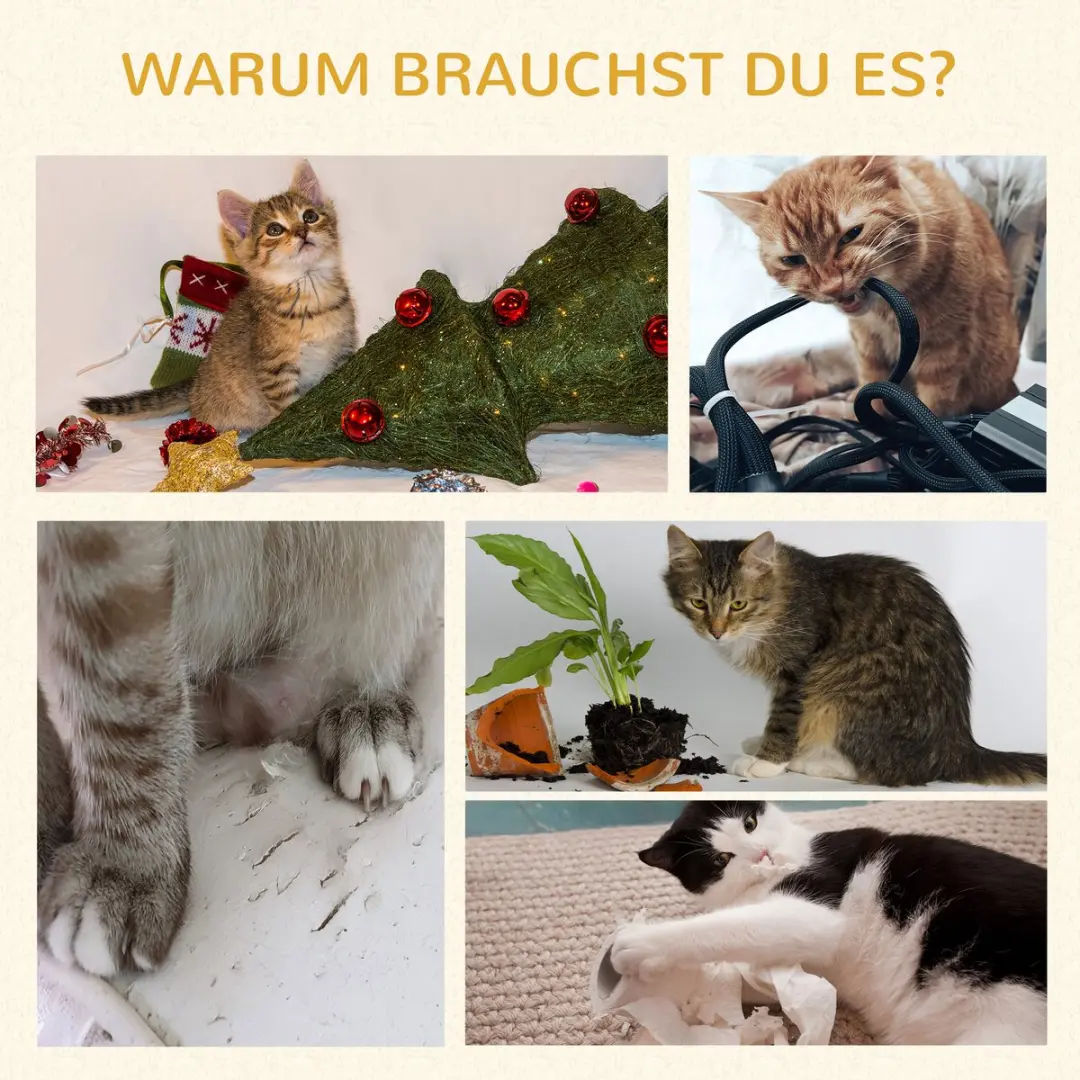 Pawhut Krabpaal 4 Niveaus - 4 Ligplekken - Ø18cm - Zwart