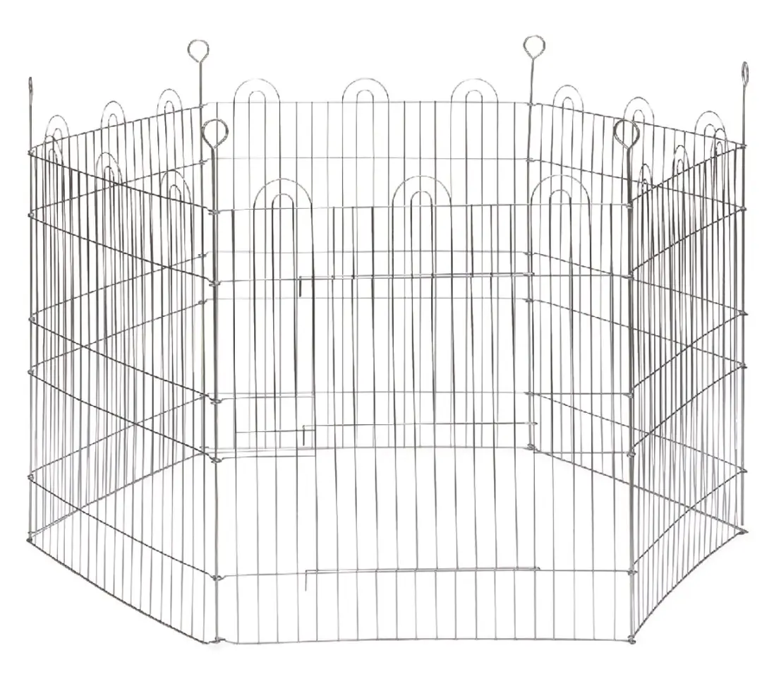 Beeztees Konijnenren 6 Panelen 66,5x58cm - Zilver