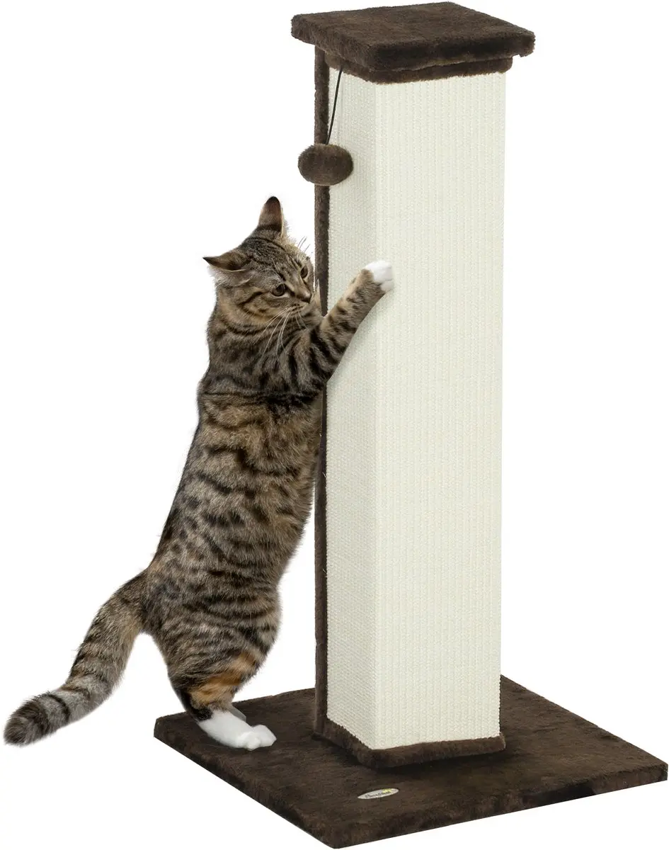 Pawhut Kattenkrabpaal 41x41x81cm