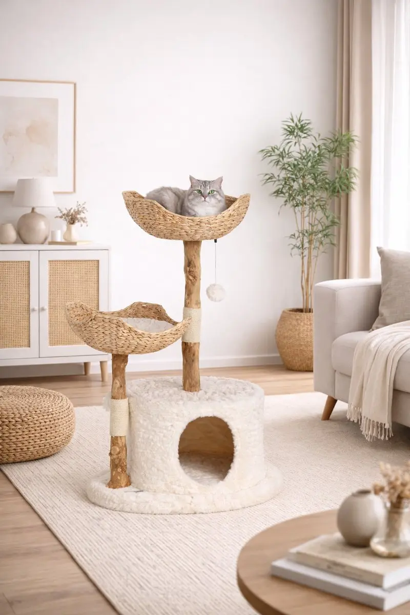 Flamingo Design Line Hector Krabpaal 75x46x111cm - 3 Ligplekken - Beige