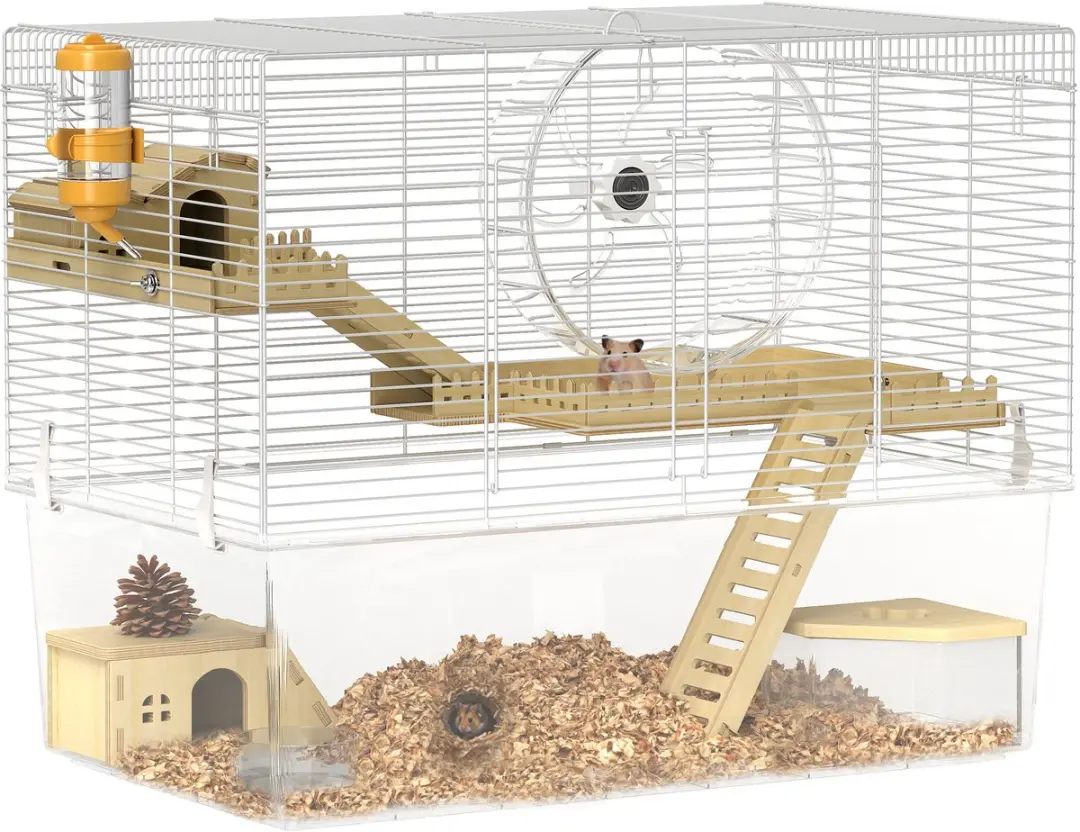 Pawhut Hamsterkooi 59x35,5x47cm