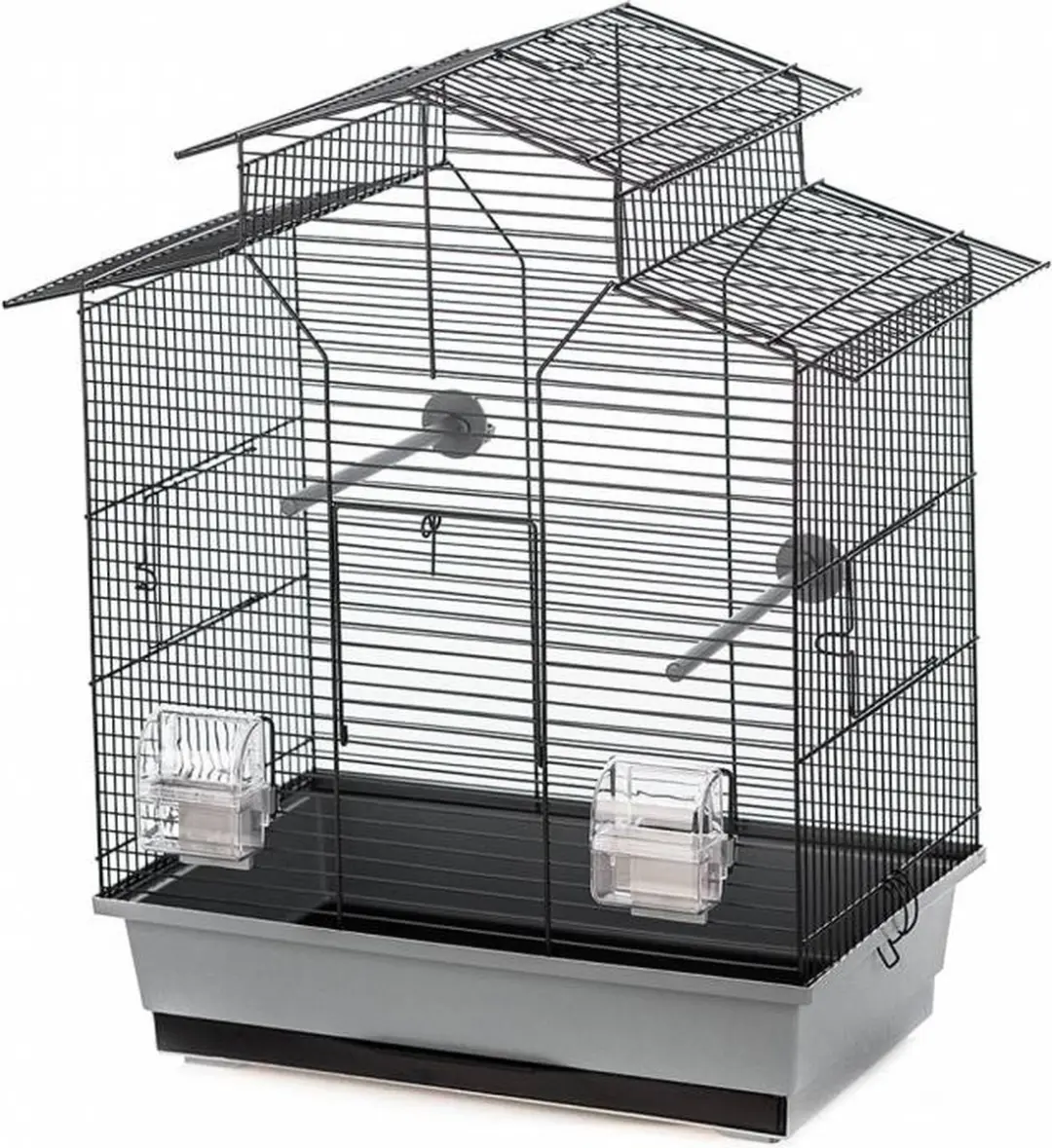 Duvo+ Iza 2 Vogelkooi - Olijfgroen/Chroom