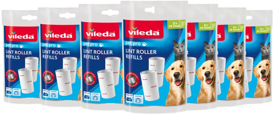 Vileda PetPro Kleefborstelvervanging - 24 Bladen + 12 Navullingen