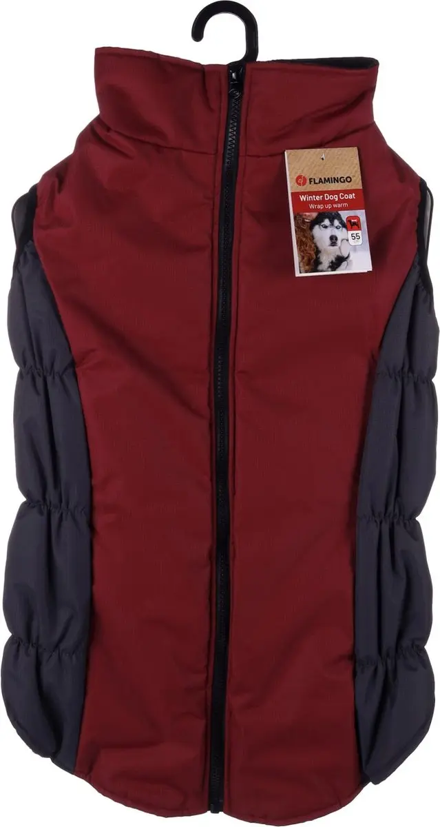 Flamingo Lima Winterjas Honden Bordeaux 55cm