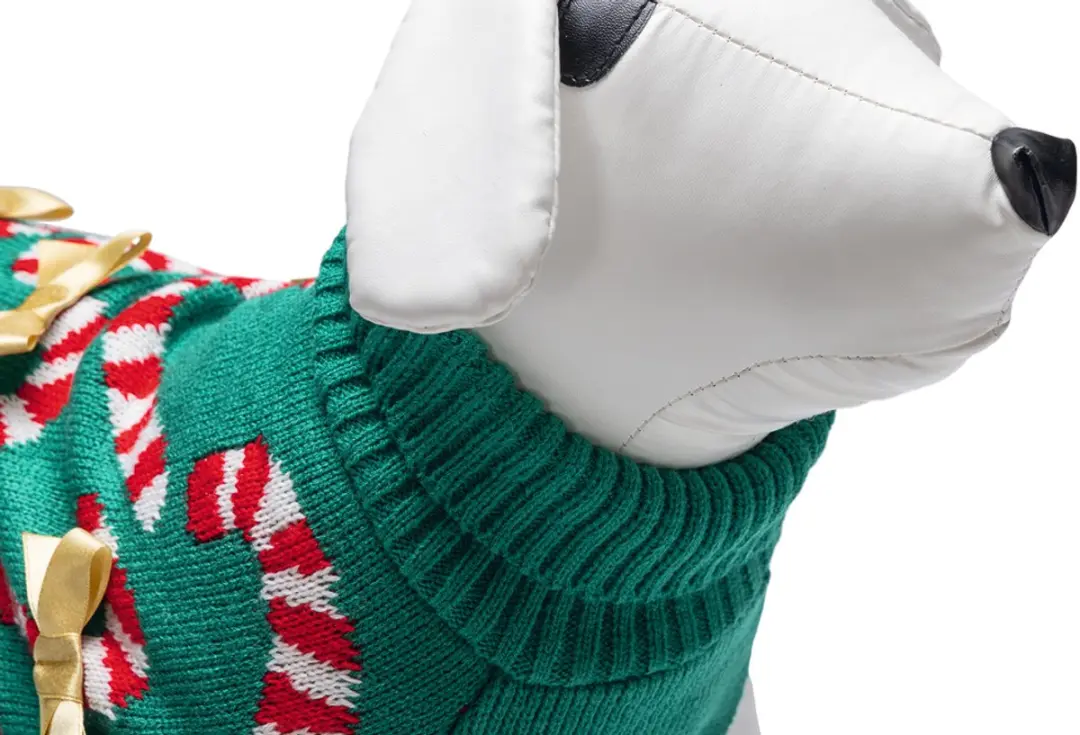Beeztees Kersttrui Candy Canes - Groen M