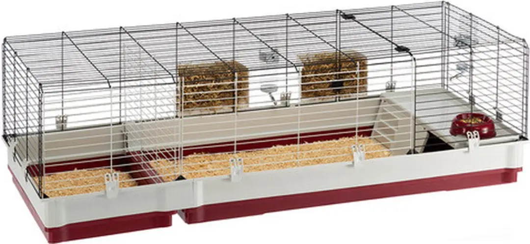Ferplast Krolik 200 Konijnenhok - 205x60x50cm Grijs