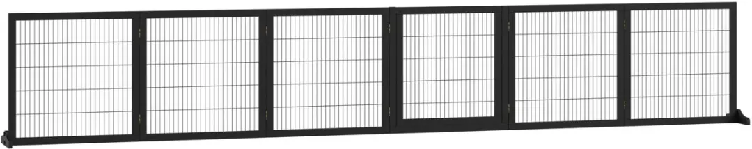 ECTEATOY Hondenhek Uitschuifbaar 432x36x70cm - Zwart