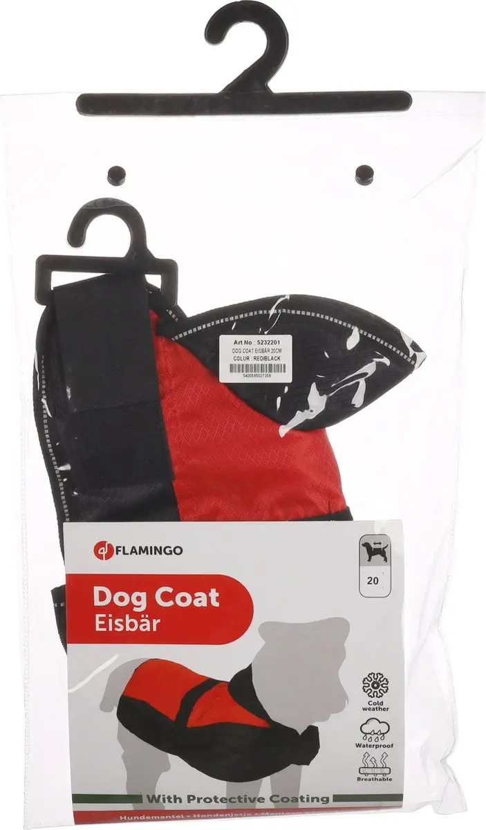 Flamingo Eisbär Honden Winterjas - Rood