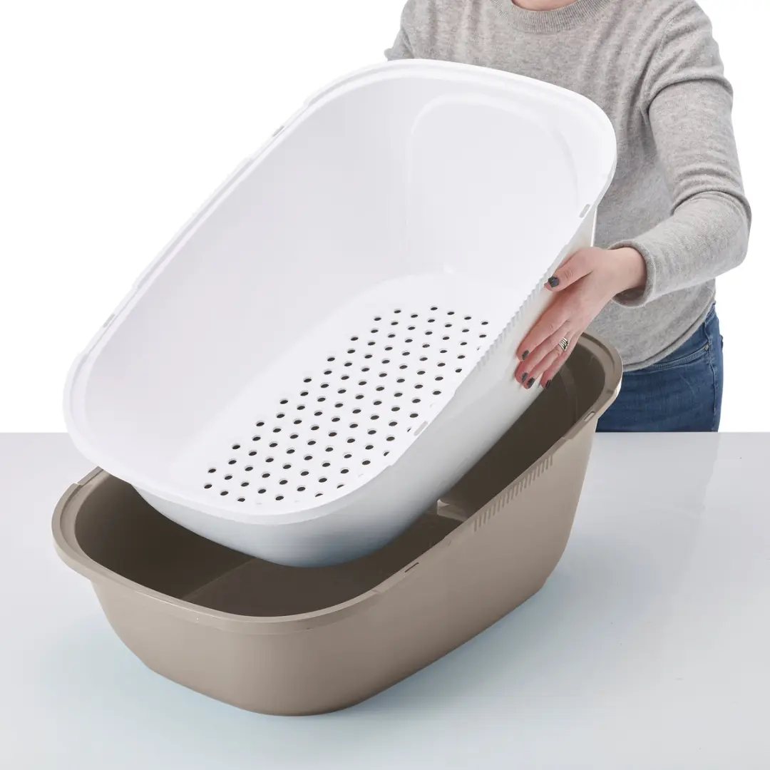 Savic Reina Sift Kattenbak Zeef - Warmgrijs 64x46x48cm