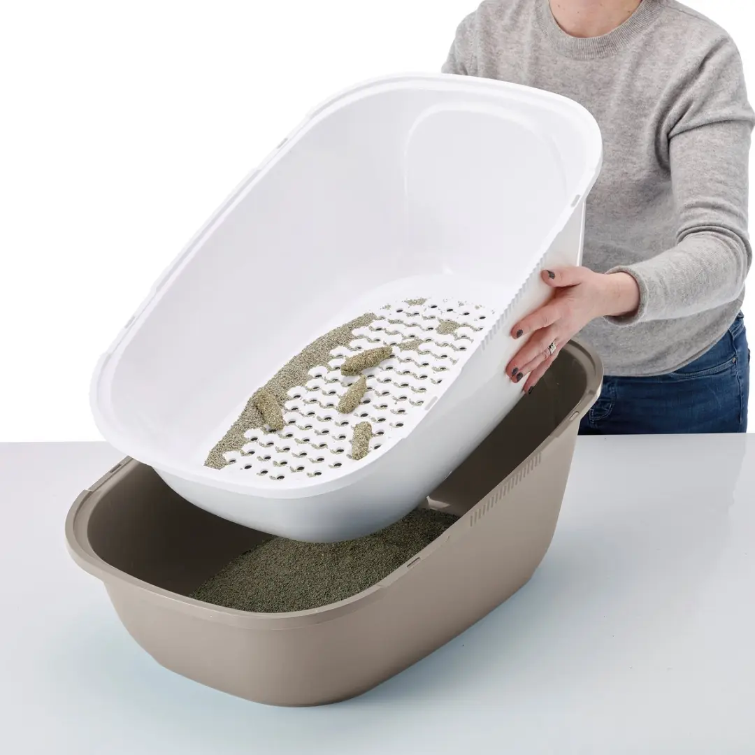 Savic Reina Sift Kattenbak Zeef - Warmgrijs 64x46x48cm