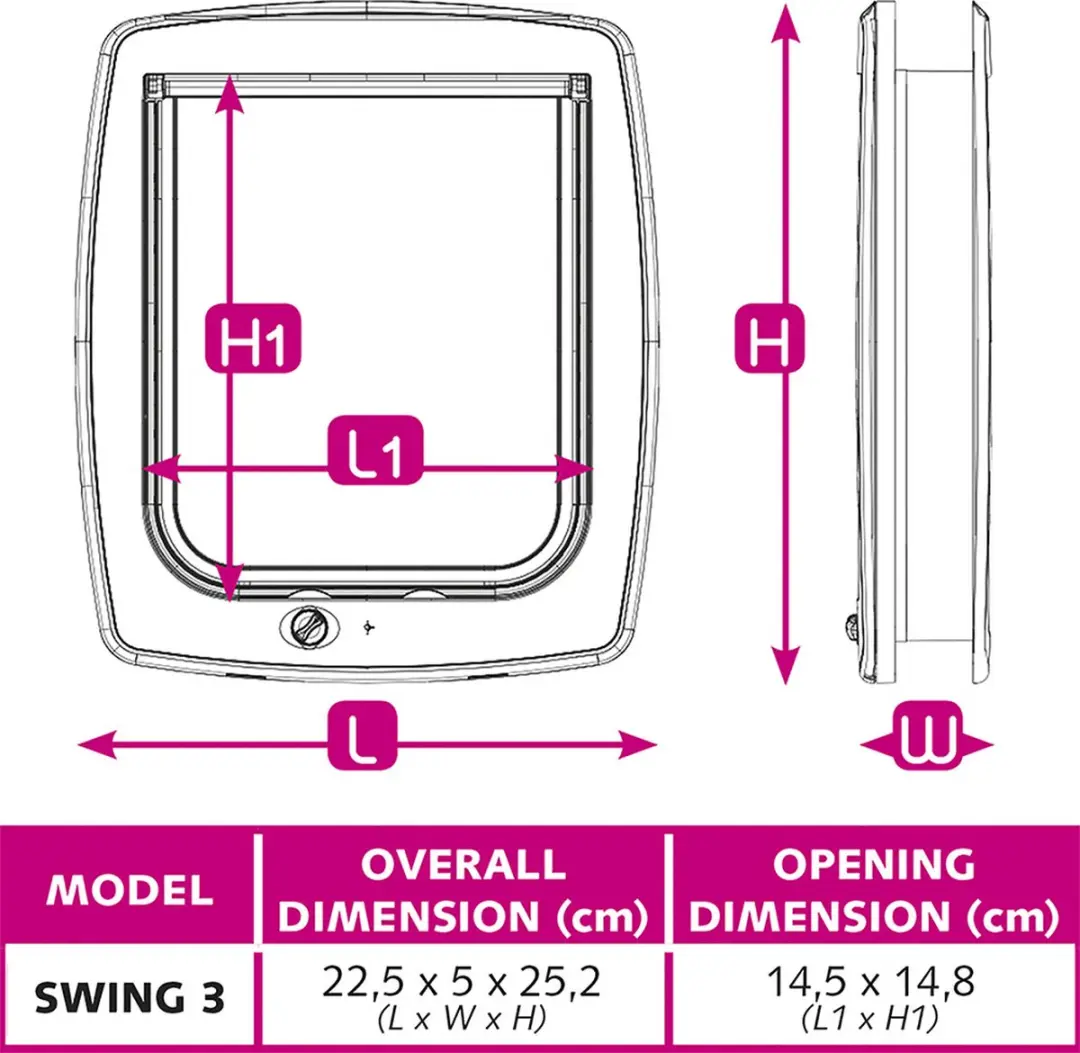 Ferplast Kattenluik Swing 3 - Wit